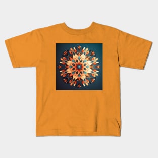 Symmetrical Flower Design Kids T-Shirt